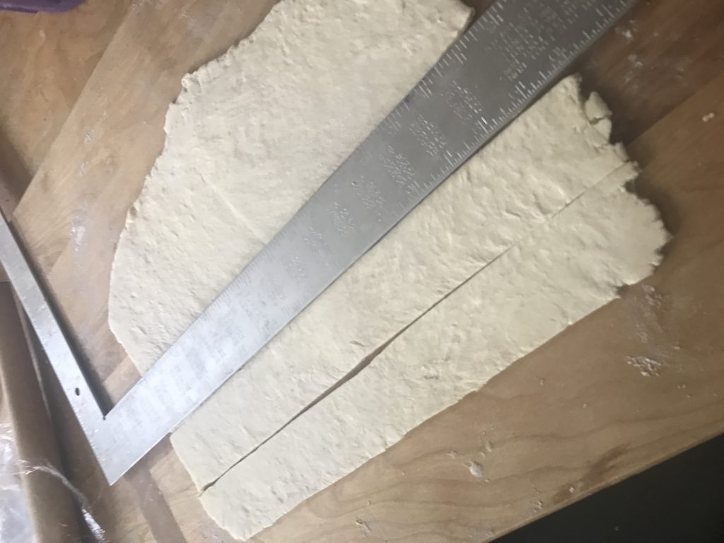 cutting pastry
